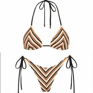Triangl Swimwear Vinca Sapho Terry Toweling Bikini Size Small
